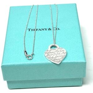 Authentic Tiffany Co. Notes Heart Tag Necklace.